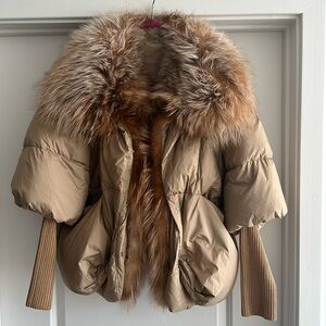Faux fur puffer coat